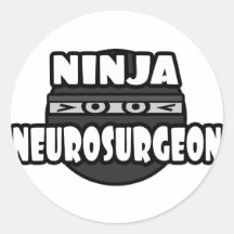 Ninja Neurosurgeon Round Sticker