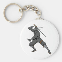 Ninja ~ Ninjas 2 Martial Arts Warrior Fantasy Art Key Chain