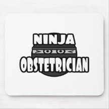 Ninja Obstetrician Mouse Pads