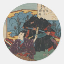 Ninja Painting circa 1853 Japan Stickers