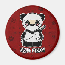 Ninja Panda! In Red Magnet