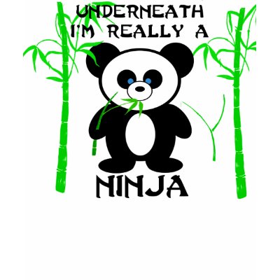 ninja panda t shirt by tricksterdesigns