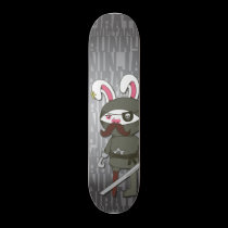 Ninja Pirate Moustache Bunny skateboards by Richter_Apparel Ninja Pirate Moustache Bunny skateboards