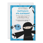 Ninja Power Blue Invitation