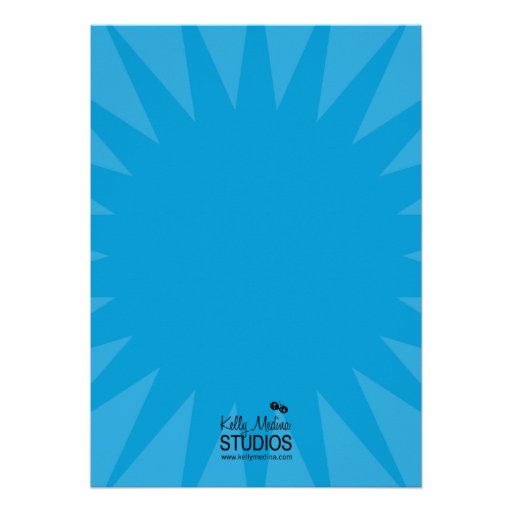 Ninja Power Blue Invitation