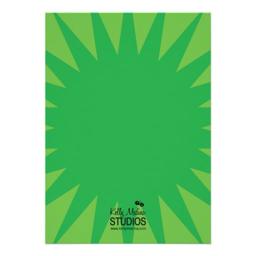Ninja Power Green Invitation