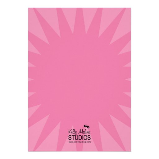 Ninja Power Pink Invitation