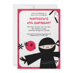 Ninja Power Red Invitation