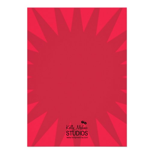 Ninja Power Red Invitation