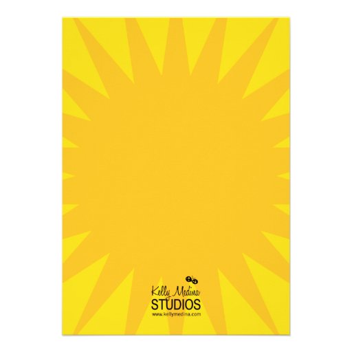 Ninja Power Yellow Invitation