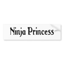 Ninja Princess Bumper Sticker