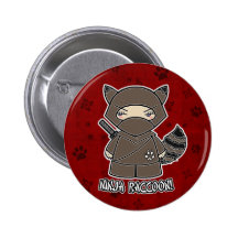 Ninja Raccoon! In Red Button