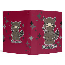Ninja Raccoon! With Shurikens Binder by ninjadorables Ninja Raccoon! With Shurikens Binder