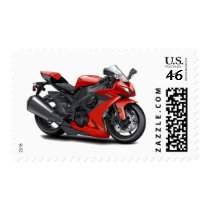 Ninja Red Bike Stamps