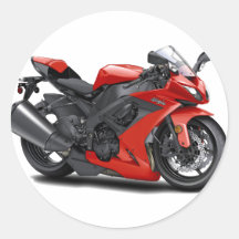 Ninja Red Bike Sticker
