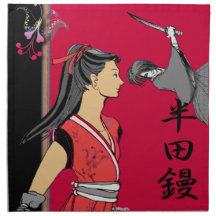 NINJA SAMURA HANDAGOTE manga japan Cloth Napkin