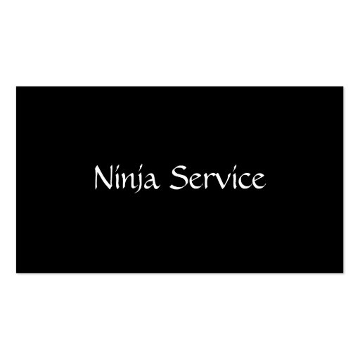 Ninja Service Business Card Templates (back side)