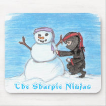Ninja Snowman Mousepad by thesharpieninjas Ninja Snowman Mousepad