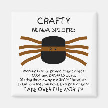 Ninja Spiders! Magnet