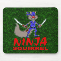 Ninja Squirrel mousepads