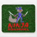 Ninja Squirrel mousepads