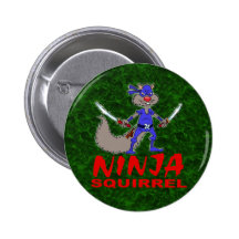 Ninja Squirrel Pinback Button