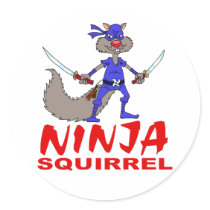 Ninja Squirrel stickers