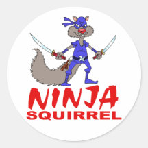 Ninja Squirrel Stickers