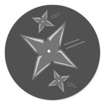 Ninja Stars Round Sticker