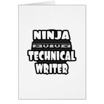 Ninja Technical Writer Greeting Card