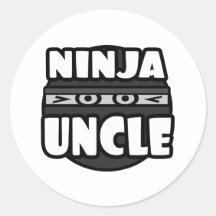 Ninja Uncle Round Sticker