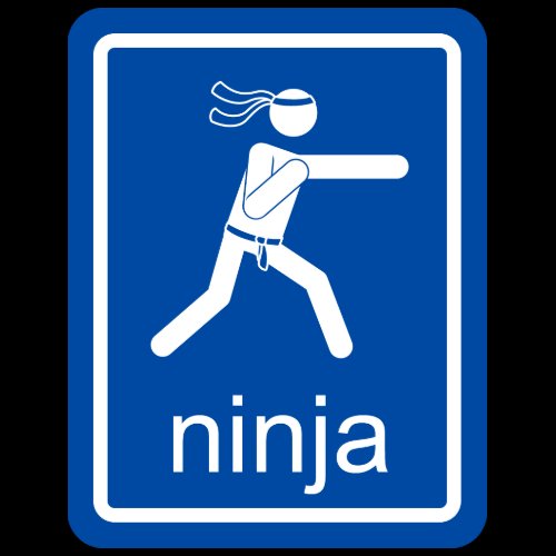 ninja universal sign. t-shirt