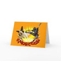 Ninja vs. Bunny Greeting Cards