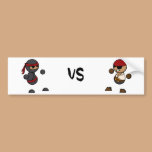 Ninja vs Pirate Bumper Stickers