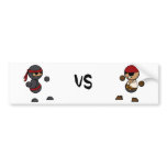 Ninja vs Pirate Bumper Stickers