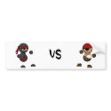 Ninja vs Pirate bumper stickers