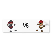 Ninja vs Pirate bumper stickers