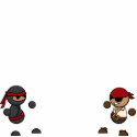 Ninja vs Pirate photo sculptures by satana_81 Ninja vs Pirate photo sculptures
