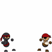 Ninja vs Pirate photo sculptures by satana_81 Ninja vs Pirate photo sculptures