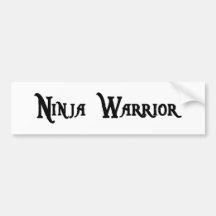 Ninja Warrior Bumper Sticker