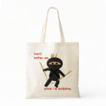 Ninja With Circular Knitting Needles Bag