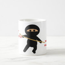 Ninja With Knitting Needle Mug