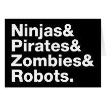 Ninjas and PIrates and Zombies and Robots cards