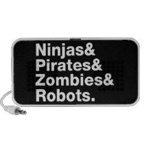 Ninjas and PIrates and Zombies and Robots speakers