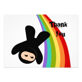 Ninjas and Raoinbows Personalized Invitation