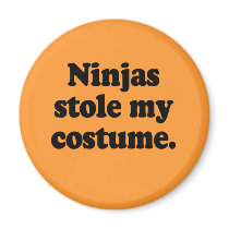 Ninjas stole my costume refrigerator magnet