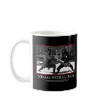 Ninjas with Guitars mugs by GirlnamedFred Ninjas with Guitars mugs