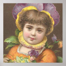 Niño de flor del Victorian 2 Posters