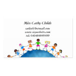 Niños globales, plantilla de tarjeta de negocio