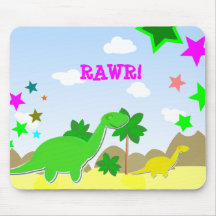 Niños lindos Mousepad de los dinosaurios del Diplo Alfombrillas De Raton